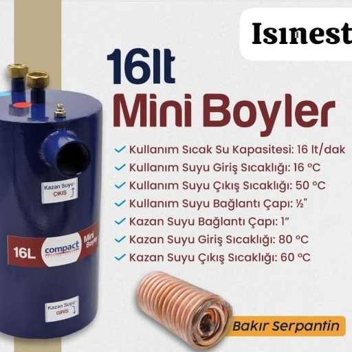 MİNİ BOYLER 16 LİTRE