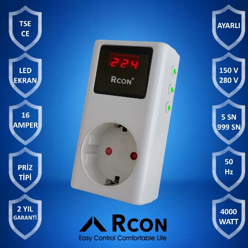RİCON RCV02 VOLTAJ KORUYUCU Ray tipi