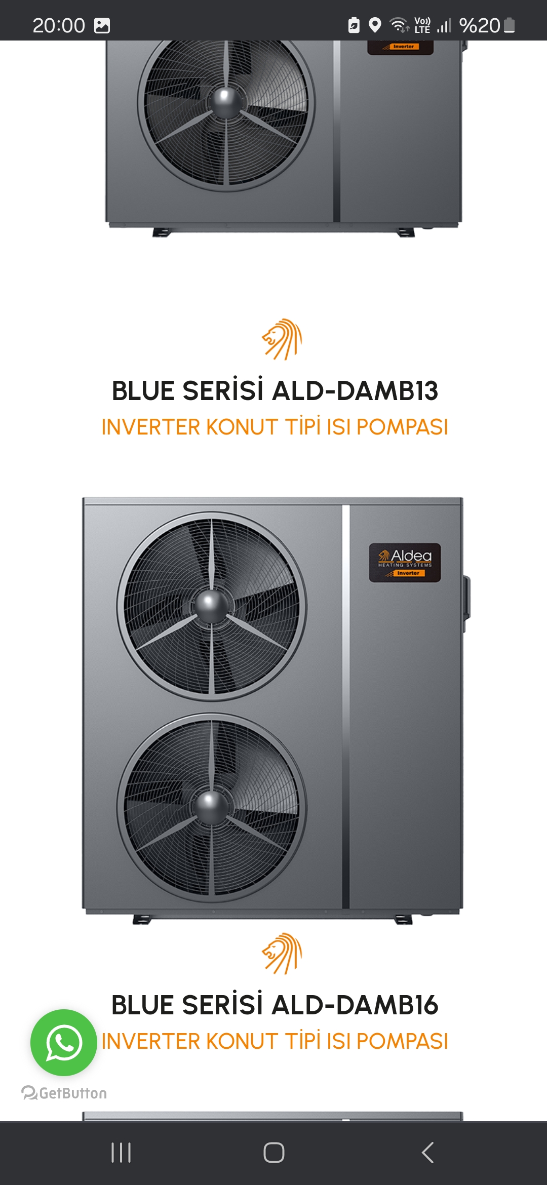 ALDEA 13 KW ISI POMPASI